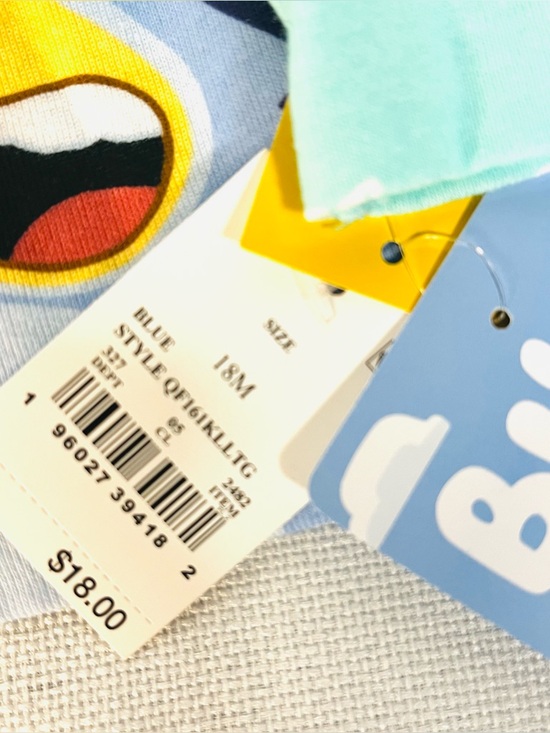 Bluey Kids Pajama 2 Pairs Set - Blue and Mint Green - 18 mos NWT - Picture 3 of 3